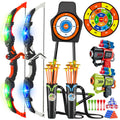 VATOS 2-Pack Archery Set for Kids – Light Up Bow and Arrow Toy with Target