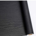 Abyssaly Black Wood Effect Vinyl Wrap – Peel and Stick Wallpaper 90x600cm