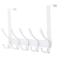 Dseap Over the Door Hook Hanger – Heavy Duty 5 Tri Hook Towel Rack, White