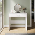 ZANOFIRA White Modern Dressing Table - Makeup Vanity Desk with Organizer
