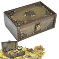 Vintage Wooden Treasure Box – Lockable Antique Jewelry Chest