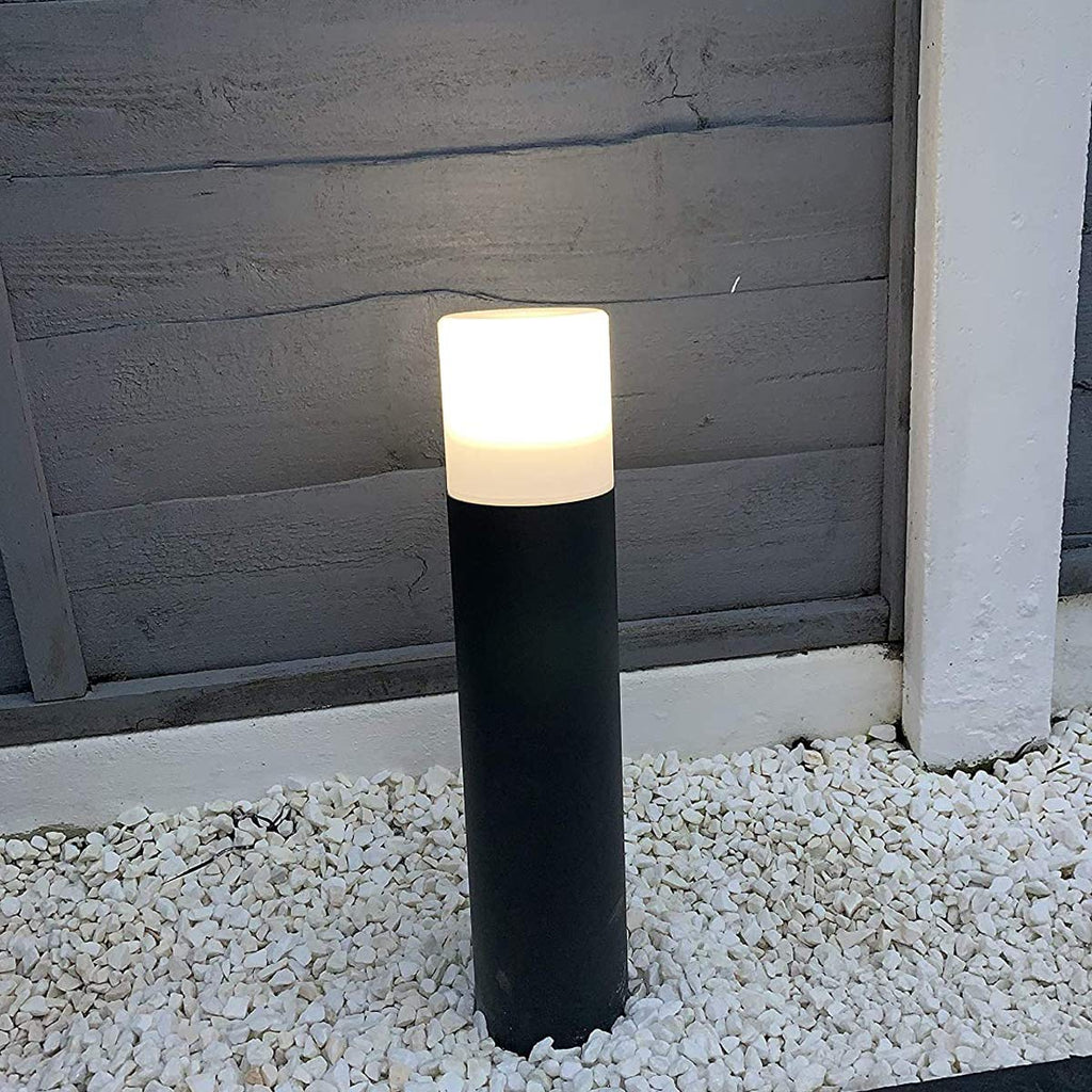 CGC Lighting Anthracite Outdoor Bollard Post Light – Modern IP44 Garden Path