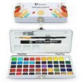 Mikkelhus Watercolour Paint Set | 50 Colours in Metal Box with Brushes