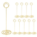 HomWanna Table Number Holders | 8.75" Tall Gold Place Card Stands - 10 Pcs