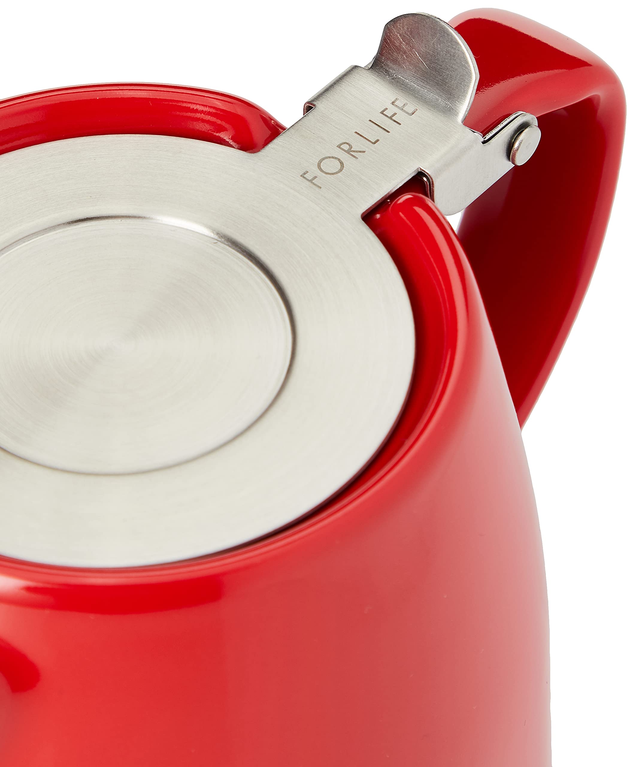 Forlife Stump Ceramic Teapot with Infuser - Red, 530 mL |