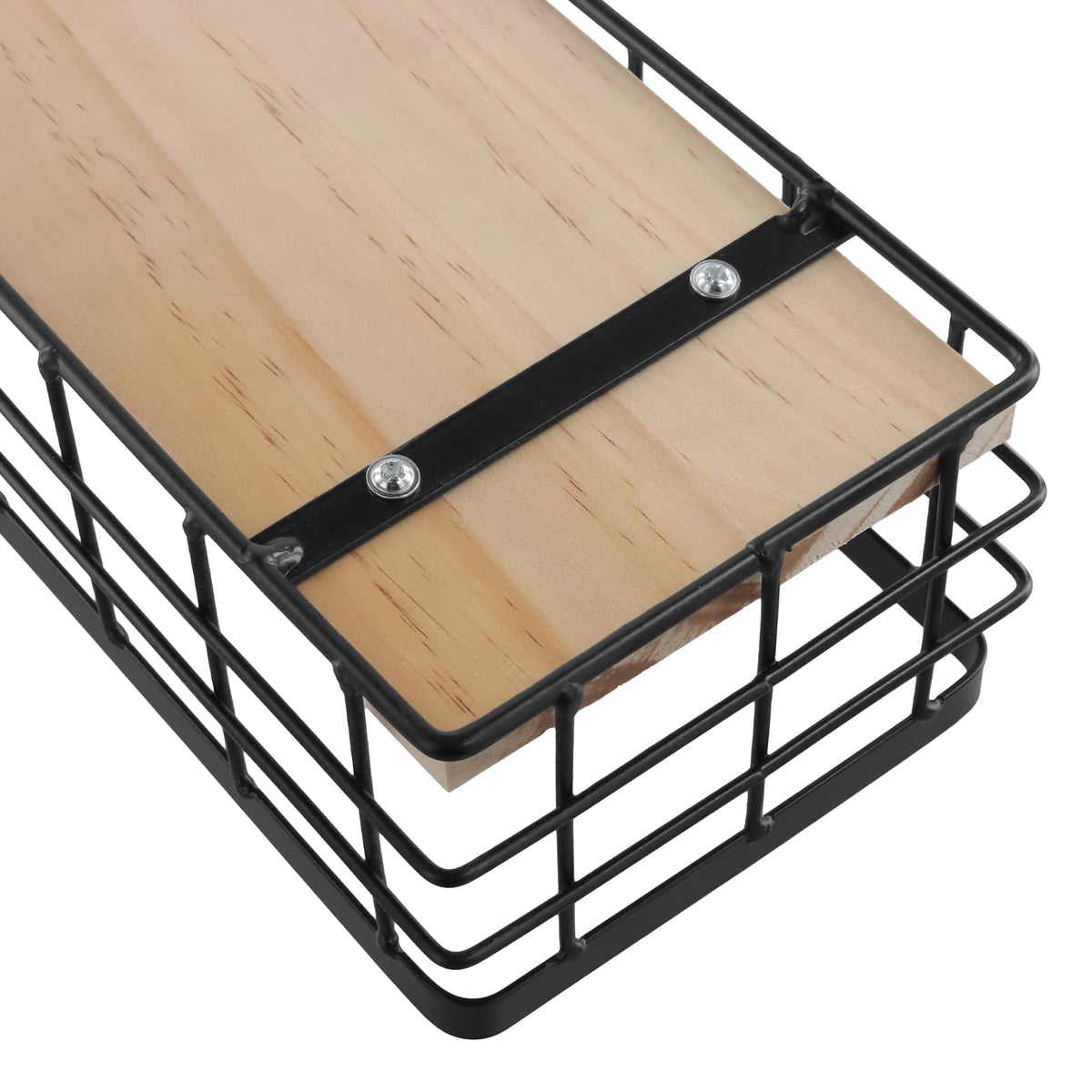 FUNSUEI Set of 2 Wire Storage Basket Bins with Hooks - image 4