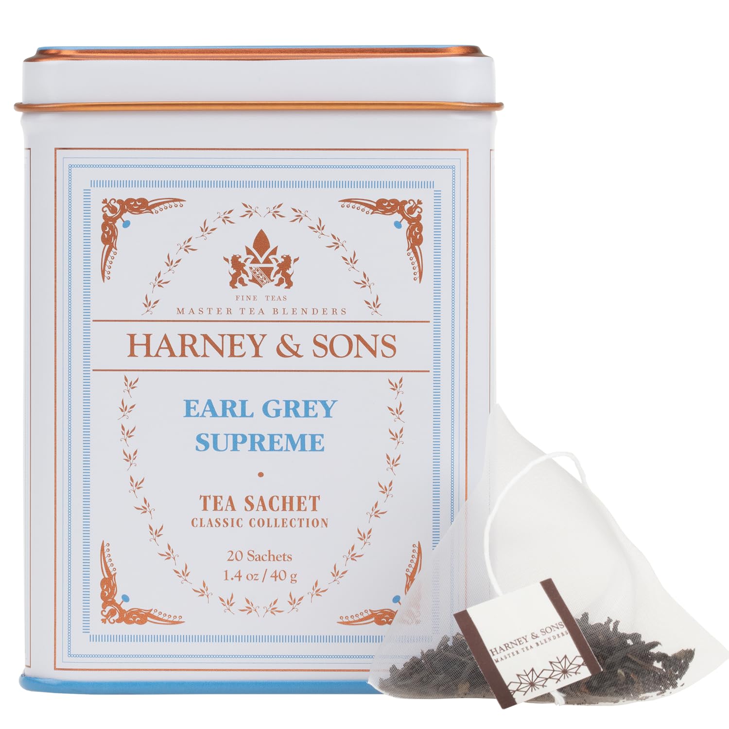 Harney & Sons Earl Grey Supreme Tea - Premium Bergamot Blend - 20 Sachets