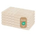 Lavea Elena Guest Towels - Set of 5 Cotton Terry Cloth - Cream