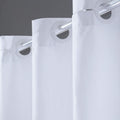 Furlinic Hookless Shower Curtain | Extra Wide White Waterproof Fabric