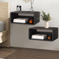 WDSHIYI Wood Floating Nightstand – Modern Wall-Mounted Bedside Side Table