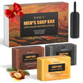Men's Bar Soap Set | 3-Pack Natural Handmade Soap for Face & Body