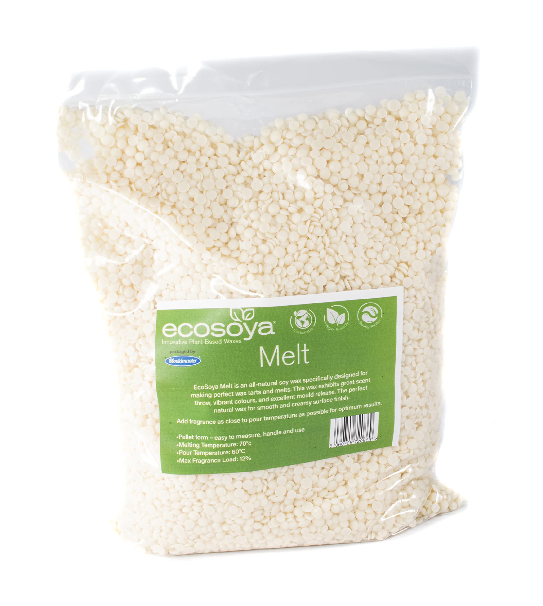 Kerax Eco Soya Wax Pellets for Wax Melts – 1.5kg White Soy Wax
