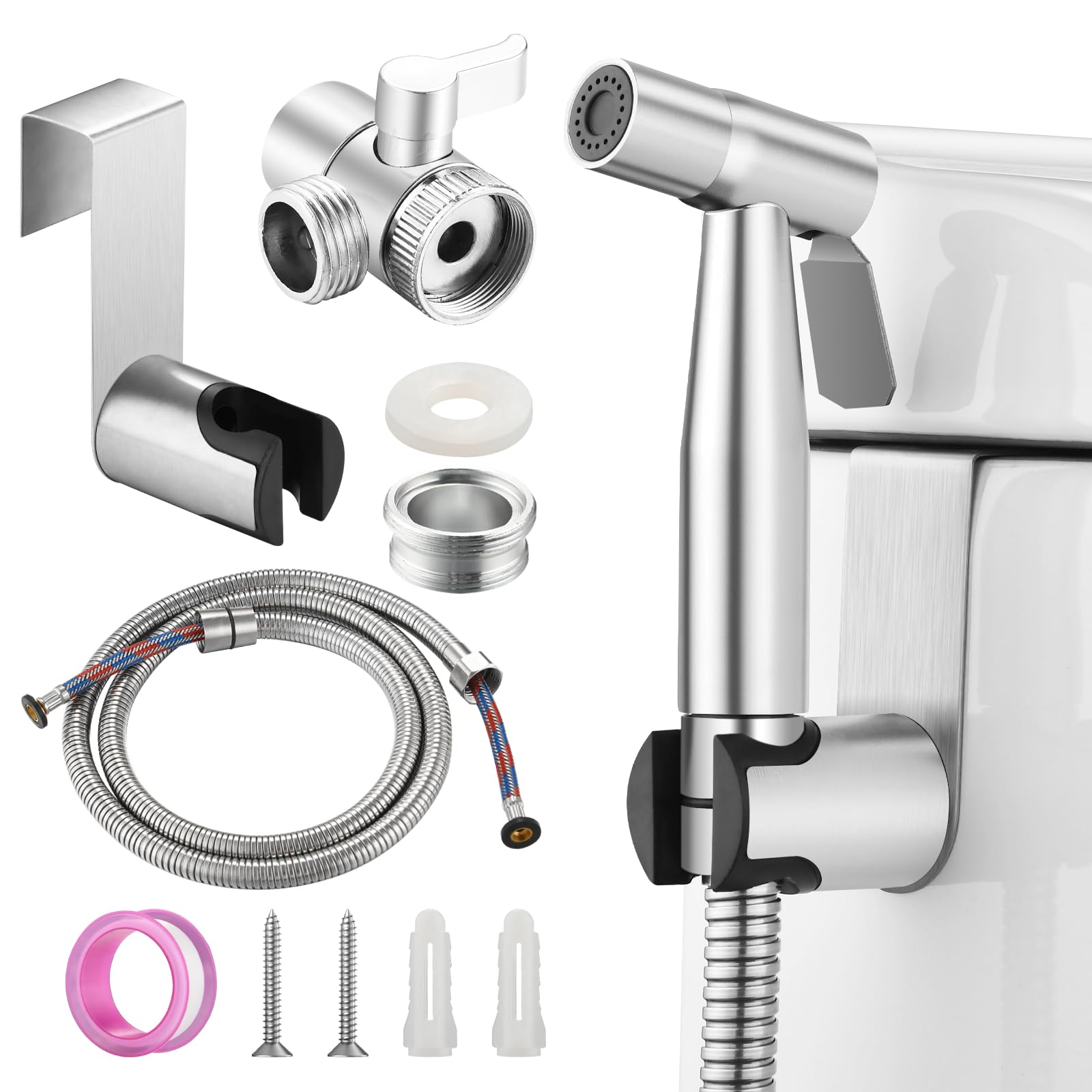 Mornwaen Stainless Steel Handheld Bidet Sprayer Kit for Sink Tap