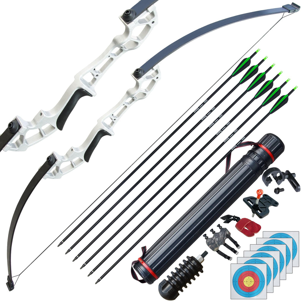 D&Q Takedown Recurve Bow and Arrow Set - 50" Hunting Archery Kit