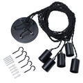 5-Light Spider Pendant Light – Black Retro Industrial Cluster