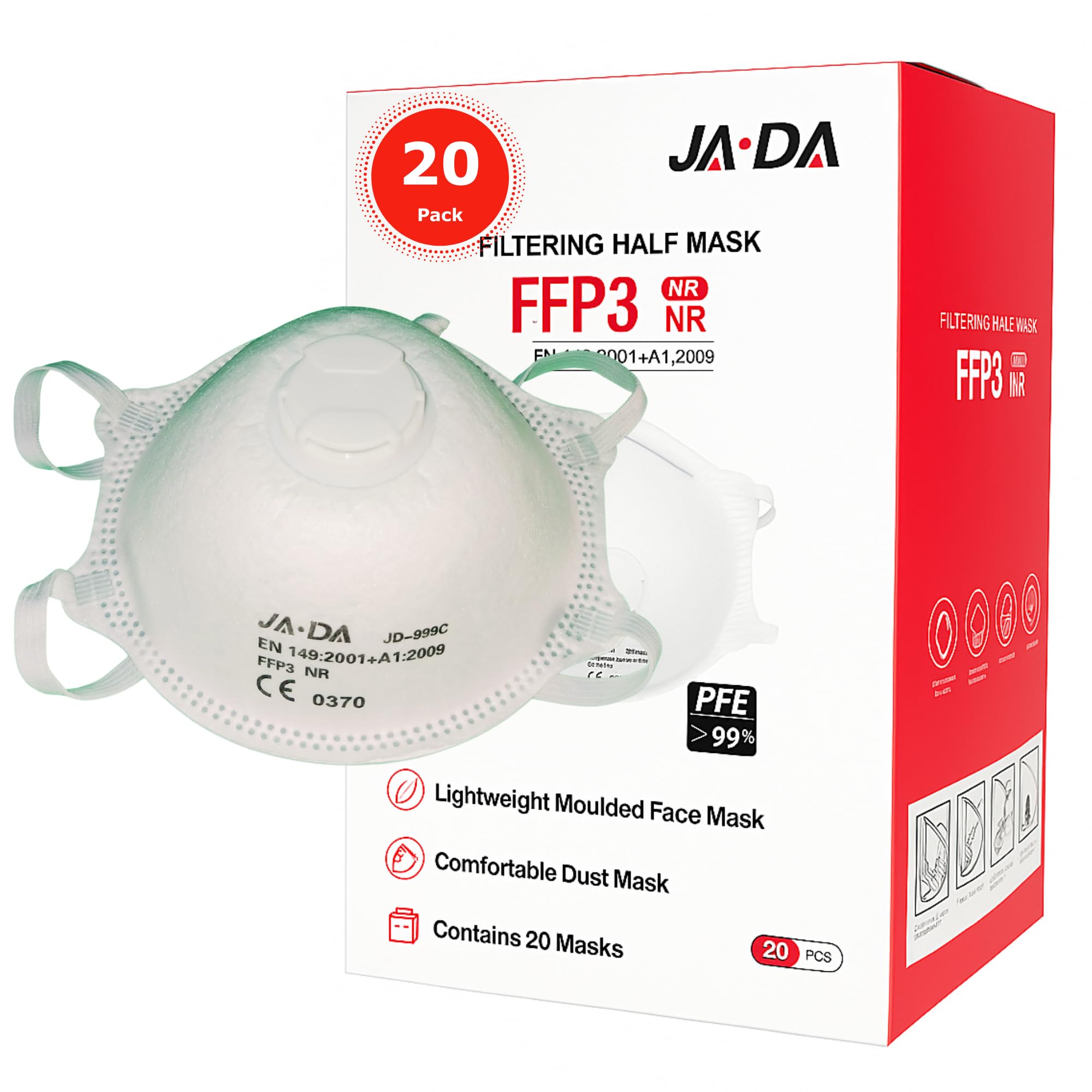 Spanner In The Works FFP3 Moulded Disposable Dust Masks - Box of 20