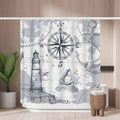 Woutay Sea Map Shower Curtain – Mold Resistant Waterproof Polyester