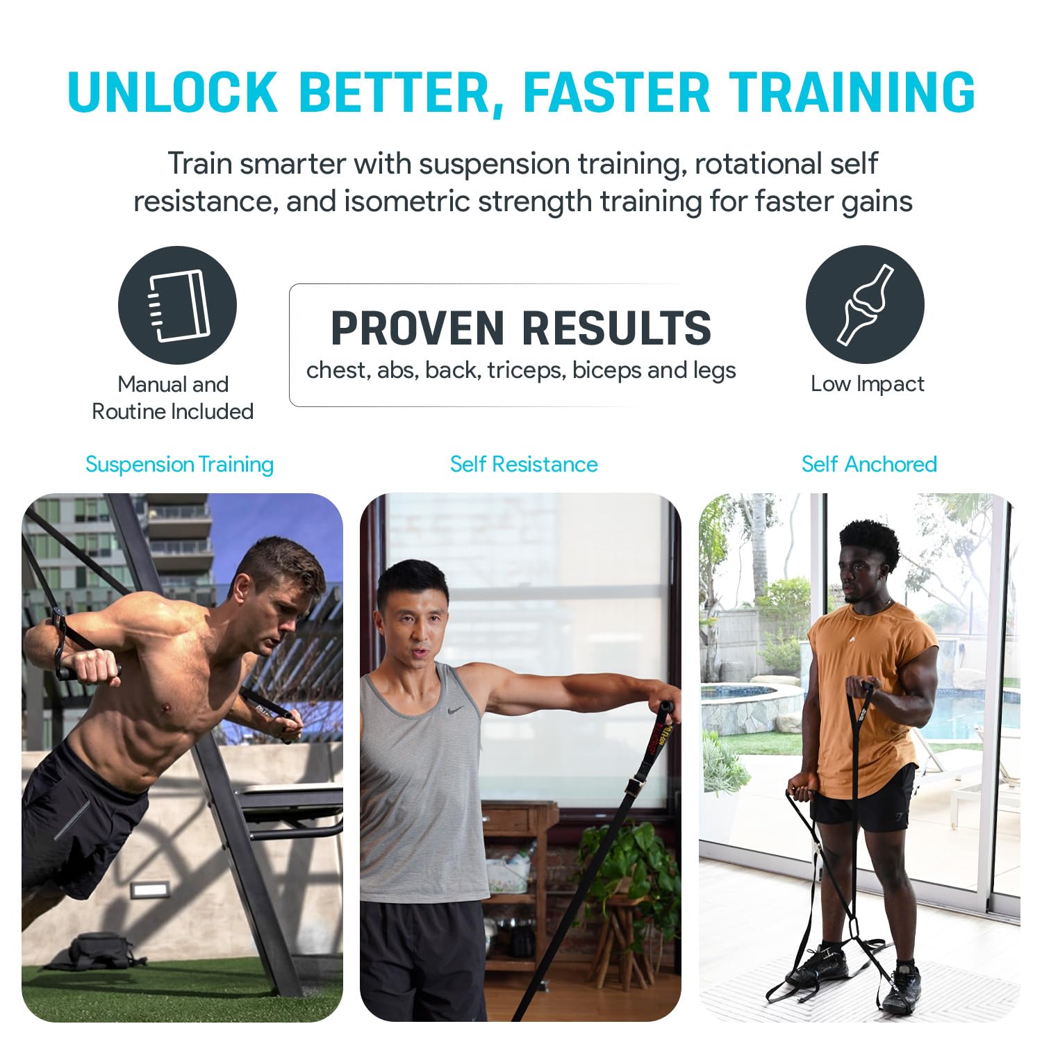 Bullworker ISO-FLO Isometric Exercise Equipment | Portable Suspension Trainer