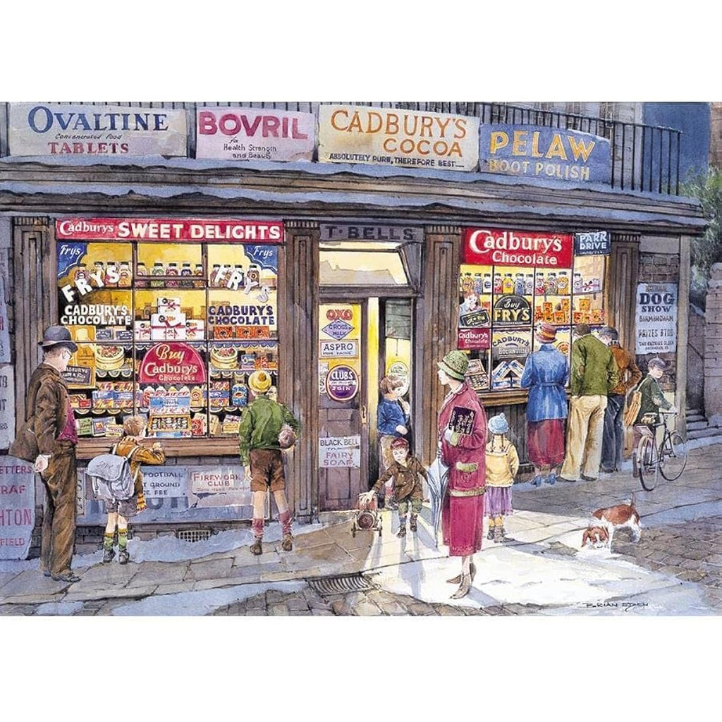 Gibsons Corner Shop 500 Piece Jigsaw Puzzle – Nostalgic British Scene