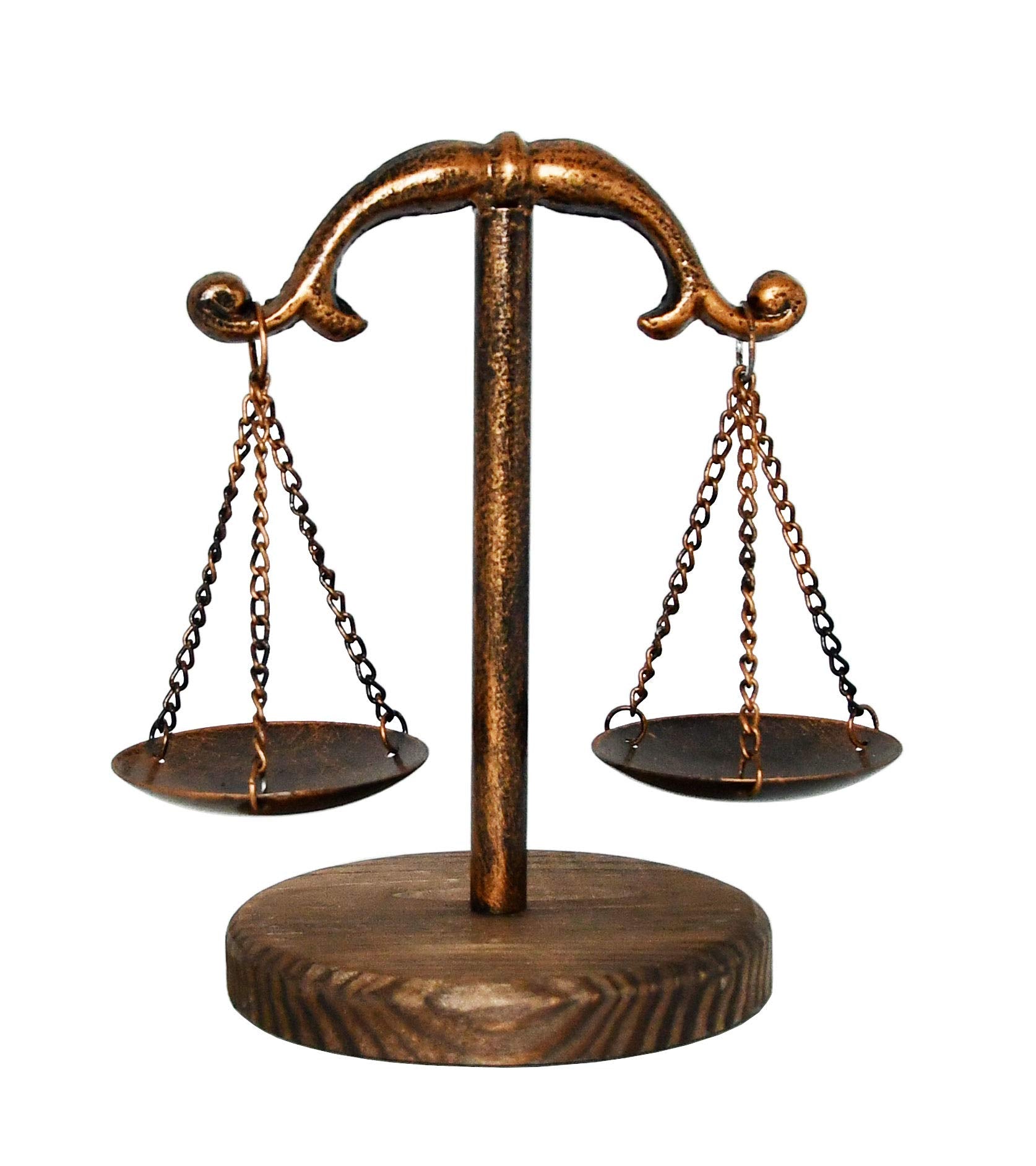 Owlgift Vintage Metal Justice Scales Jewelry Display & Cosmetic Organizer
