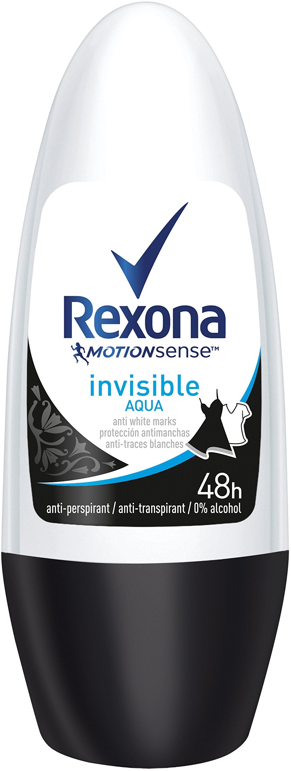 Rexona Invisible Aqua Women Deodorant Roll-On – 48h Protection (6 x 50ml)