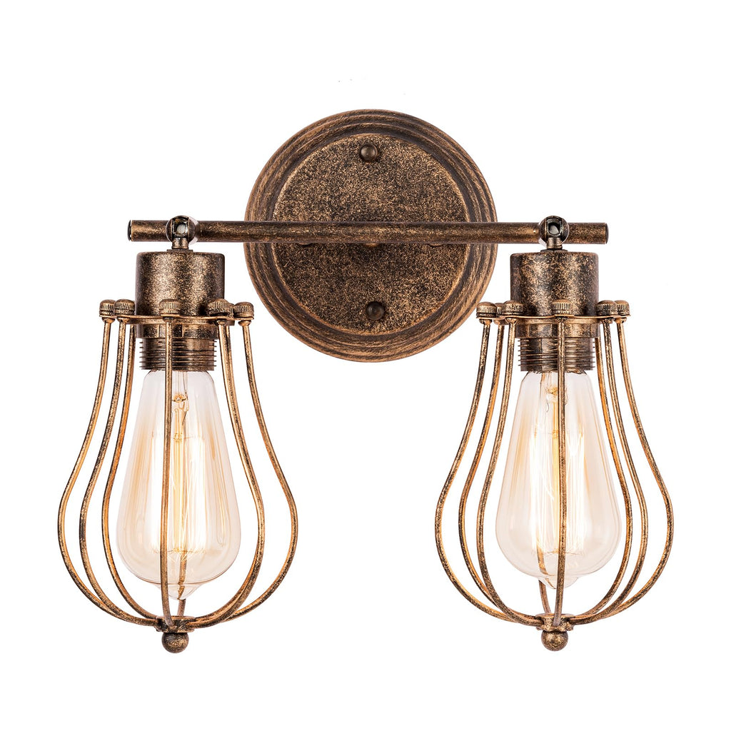 Luling Industrial Wire Cage Wall Sconce – Vintage Oil Rubbed Bronze Light