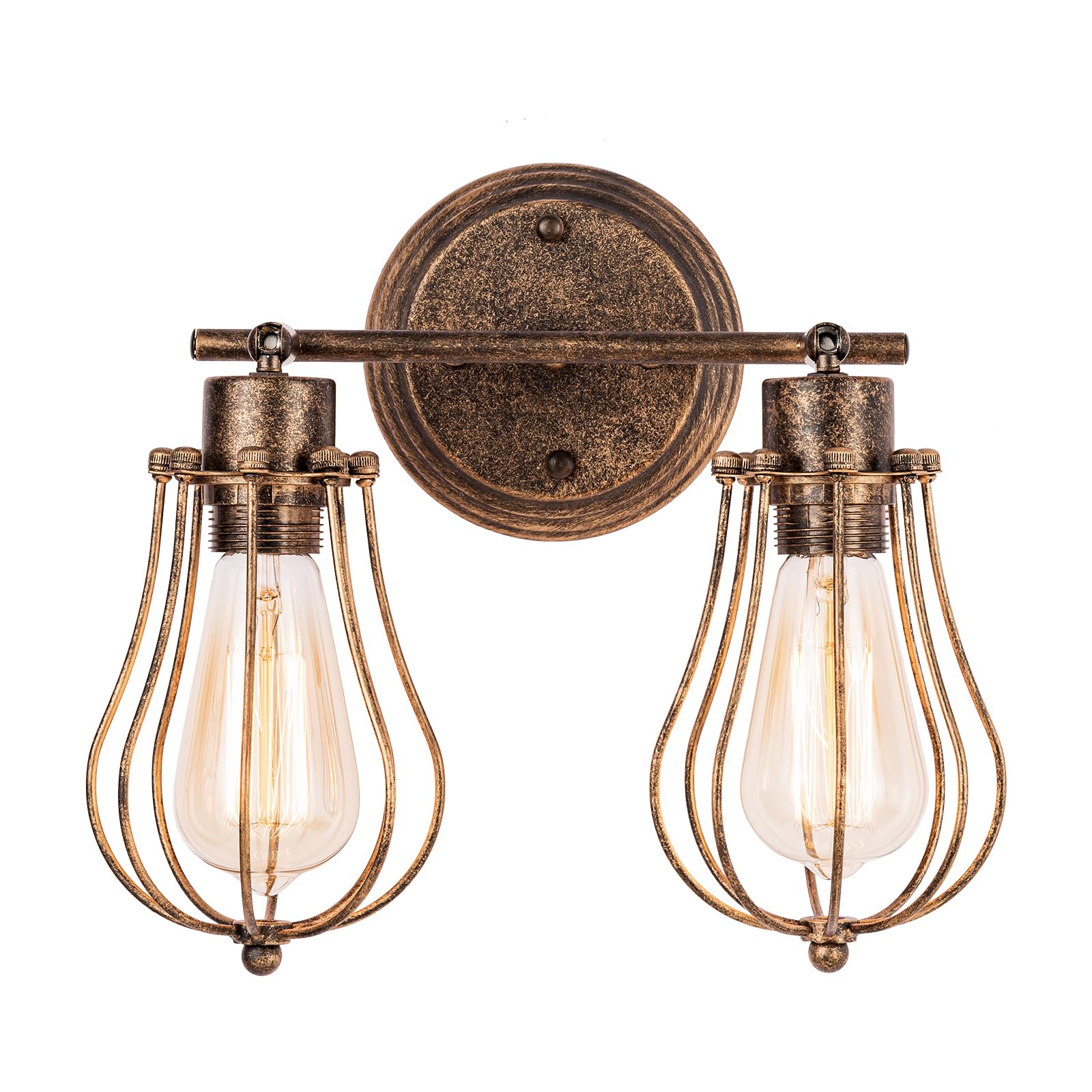 Luling Industrial Wire Cage Wall Sconce – Vintage Oil Rubbed Bronze Light