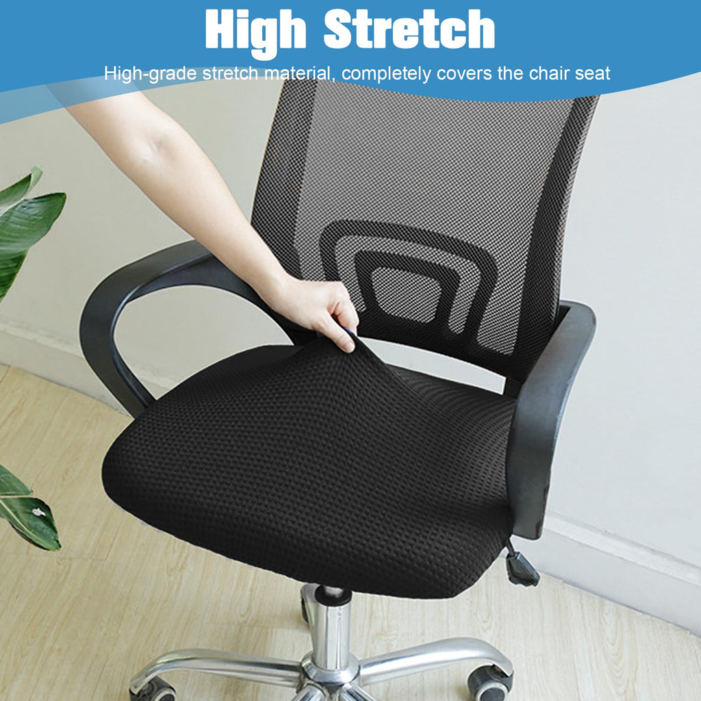 Jesiah Office Chair Cover, Black Large Computer Gaming Chair Seat Cover - image 2