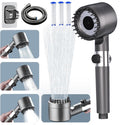 Filter Shower Head with 1.5M Hose | High Pressure 4-Mode Grey