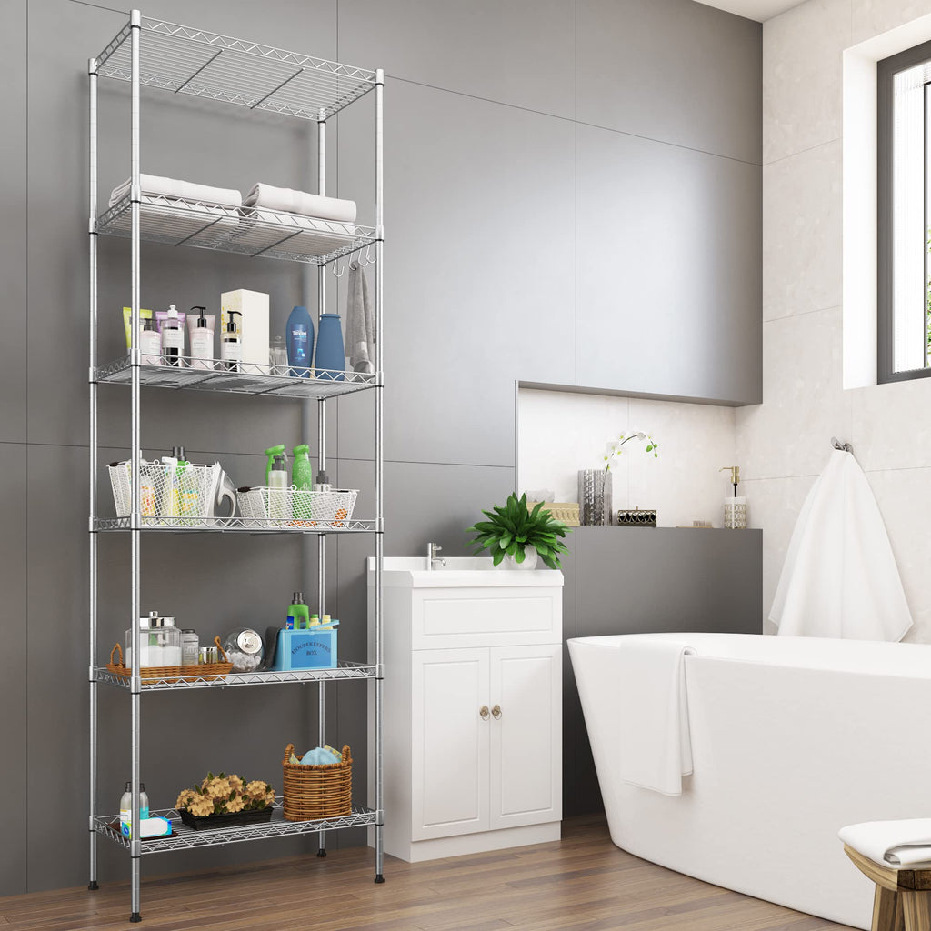 6-Tier Wire Shelving Unit | Heavy Duty Metal Storage Rack