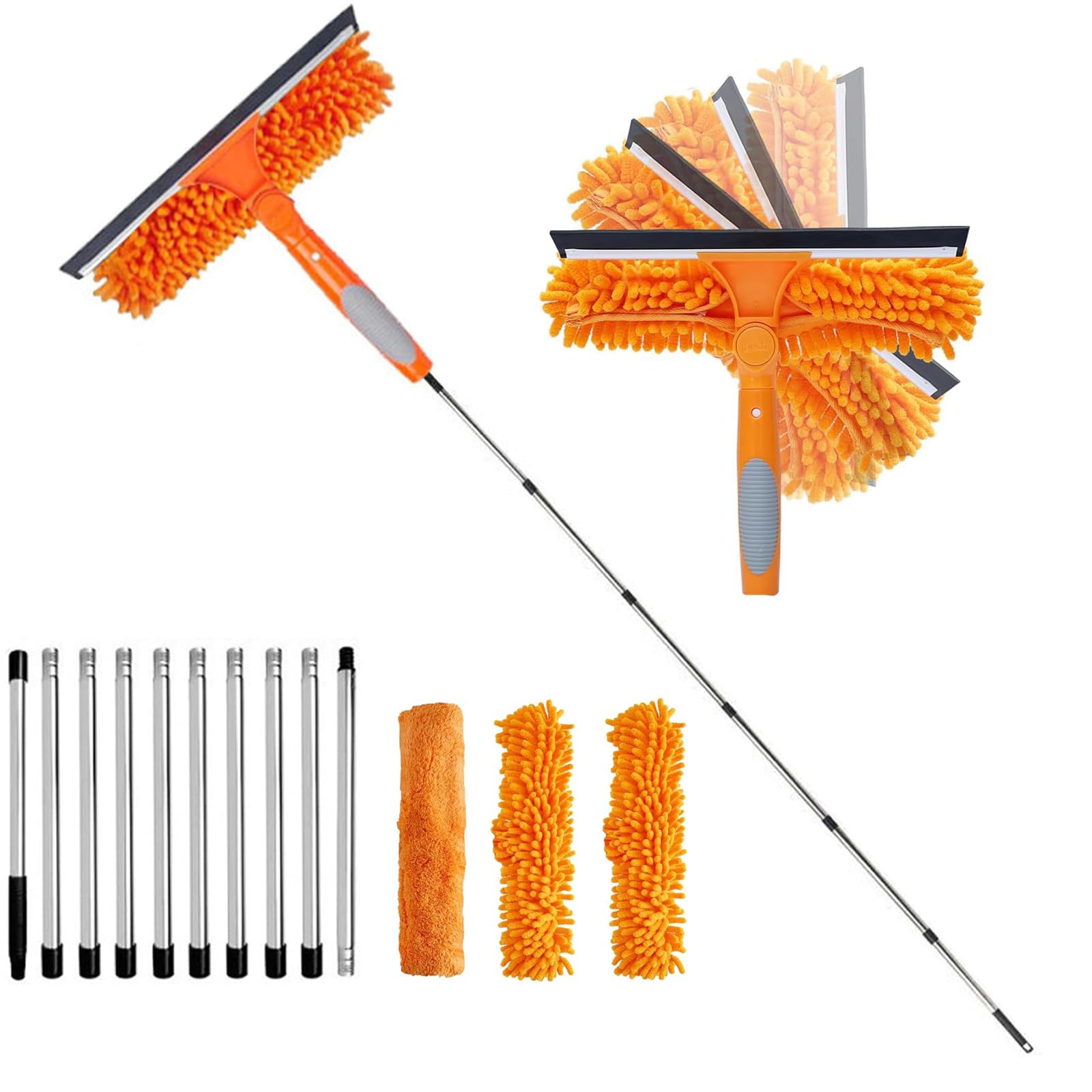 4.5M Window Squeegee Cleaner Kit with Telescopic Long Handle