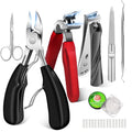 DUAIU 7-Piece Toenail Clippers Set for Thick Nails | Heavy Duty Podiatrist Kit
