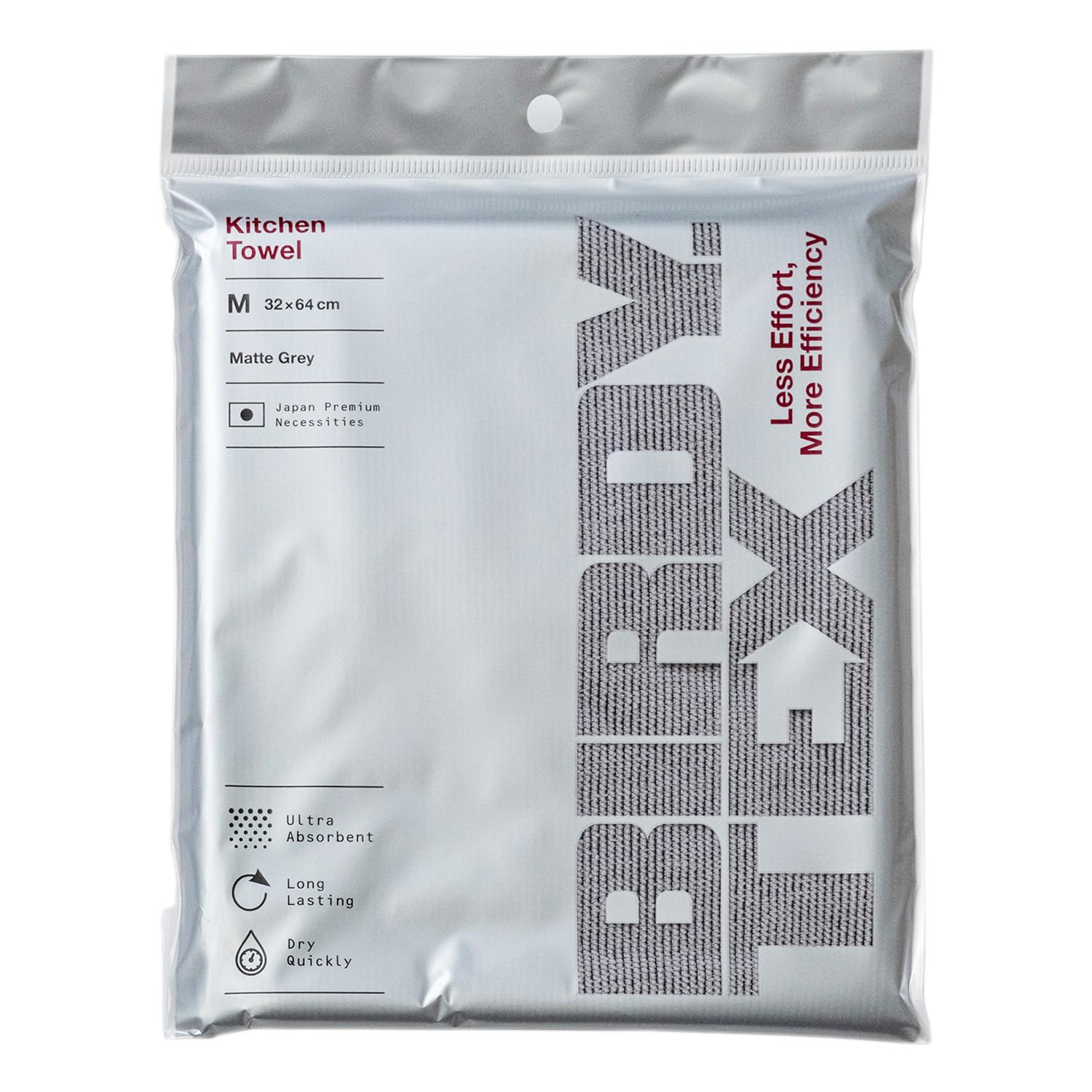 BIRDY. TEX Kitchen Tea Towel – Lint-Free Absorbent Microfiber, Gray
