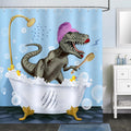 Bonhause Funny Dinosaur Shower Curtain | Waterproof Polyester – 180x180cm