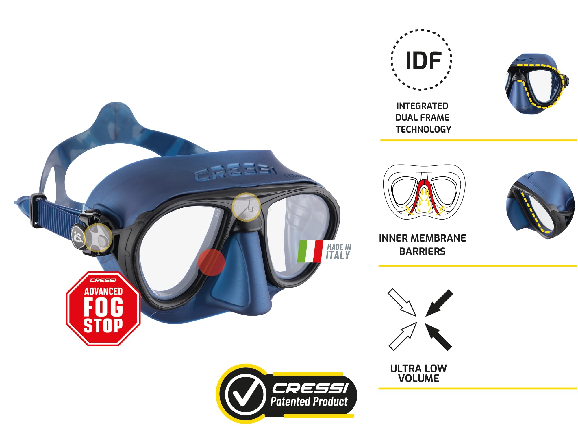 Cressi Calibro & Corsica Snorkeling Set – Silicone Mask & Snorkel