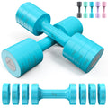 Sportneer Adjustable Dumbbells Set | 2kg-5kg Pair for Women | Sky Blue