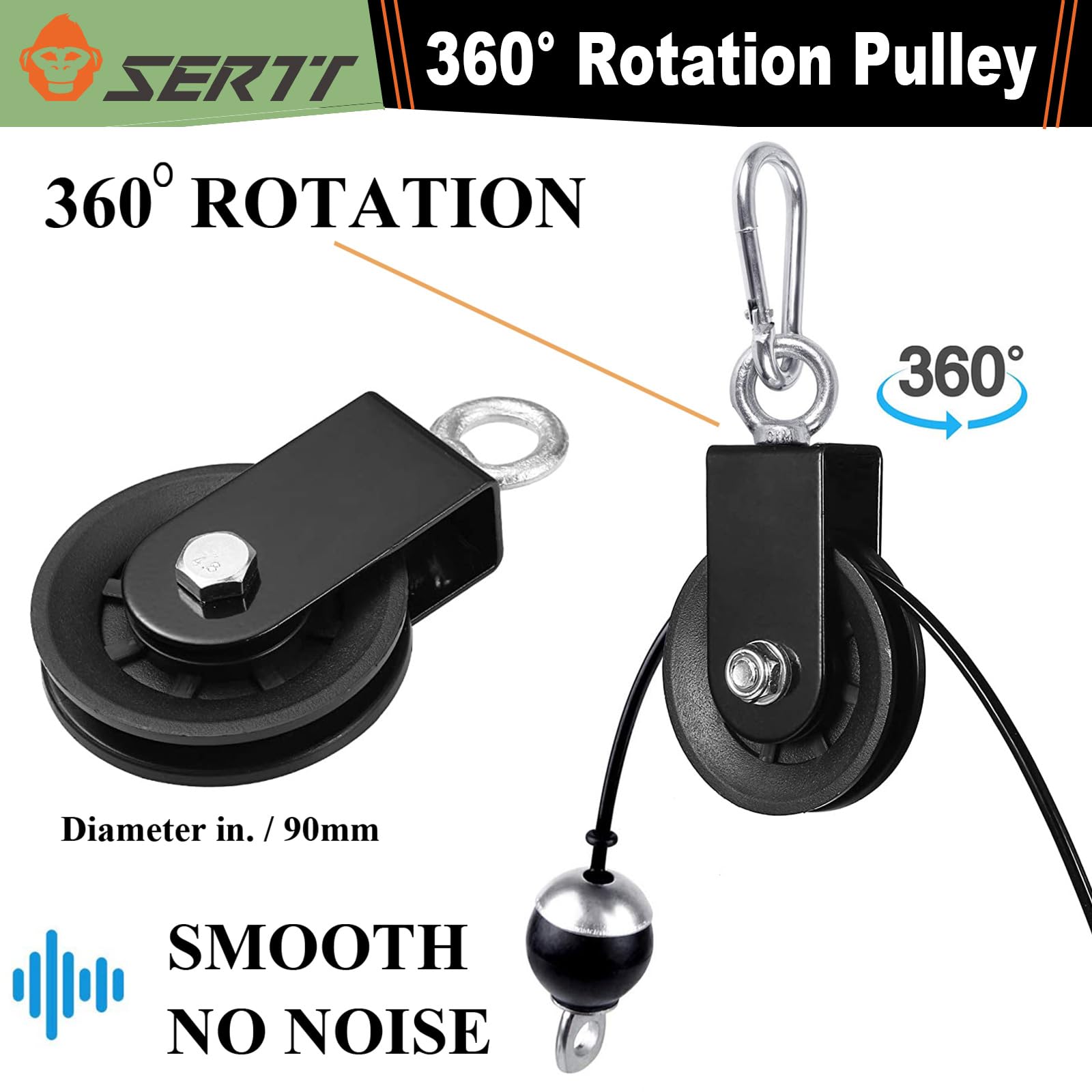 SERTT Home Gym Pulley System – DIY Cable Machine for Lat and Tricep Workouts