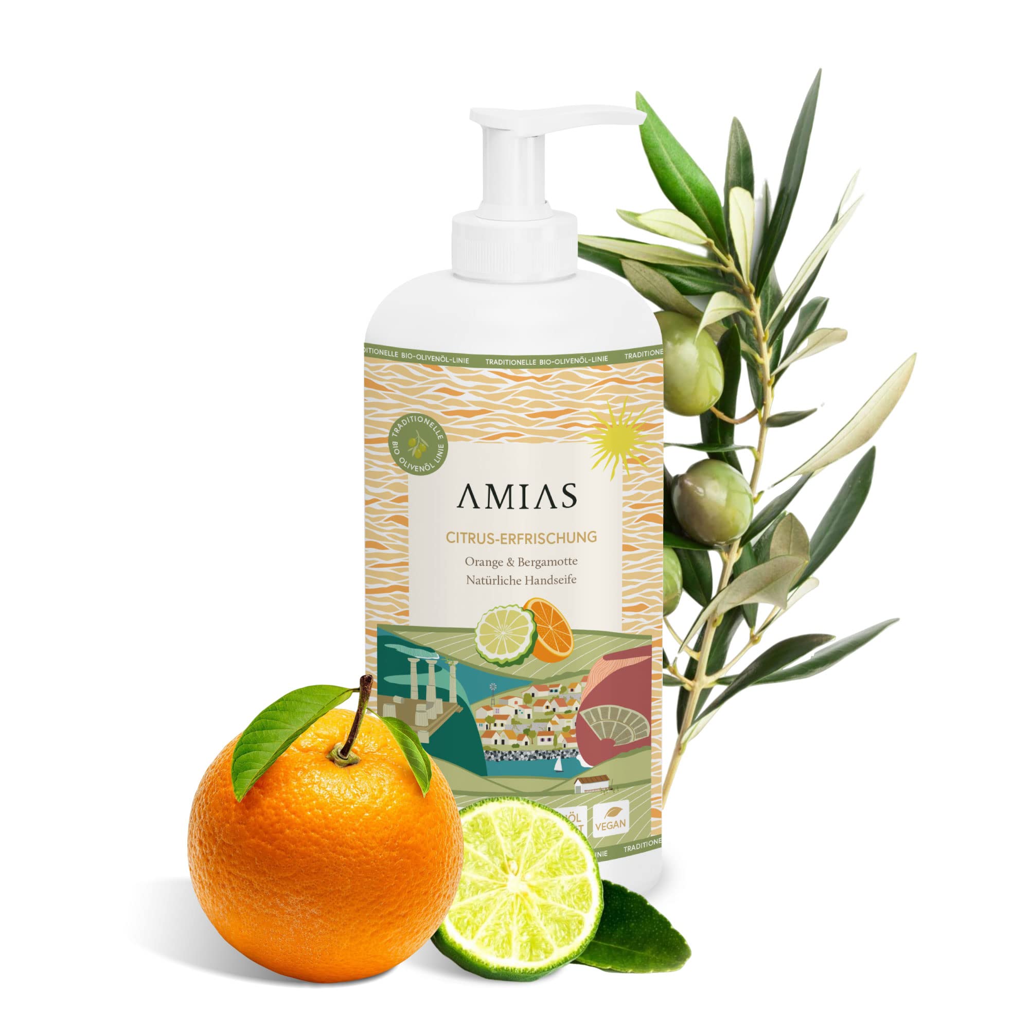 Jolof Store Orange & Bergamot Hand Soap – 97% Natural Cleanser 500ml