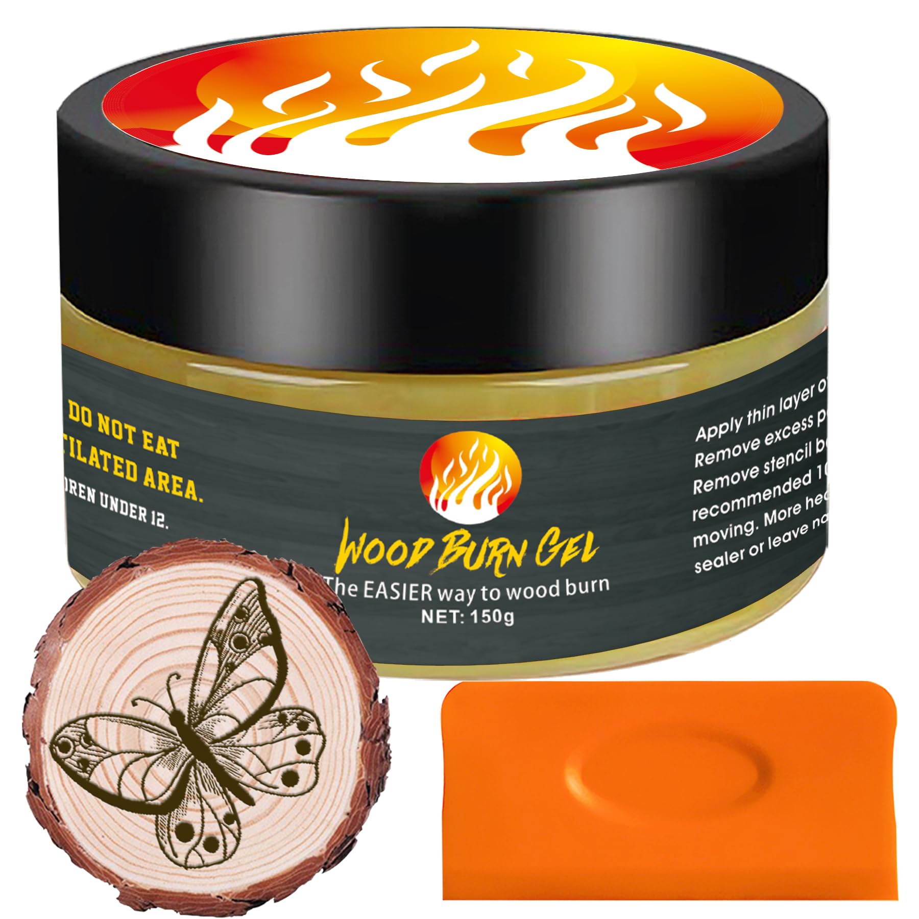 Wood Burning Gel – 150g Heat Activated Pyrography Paste