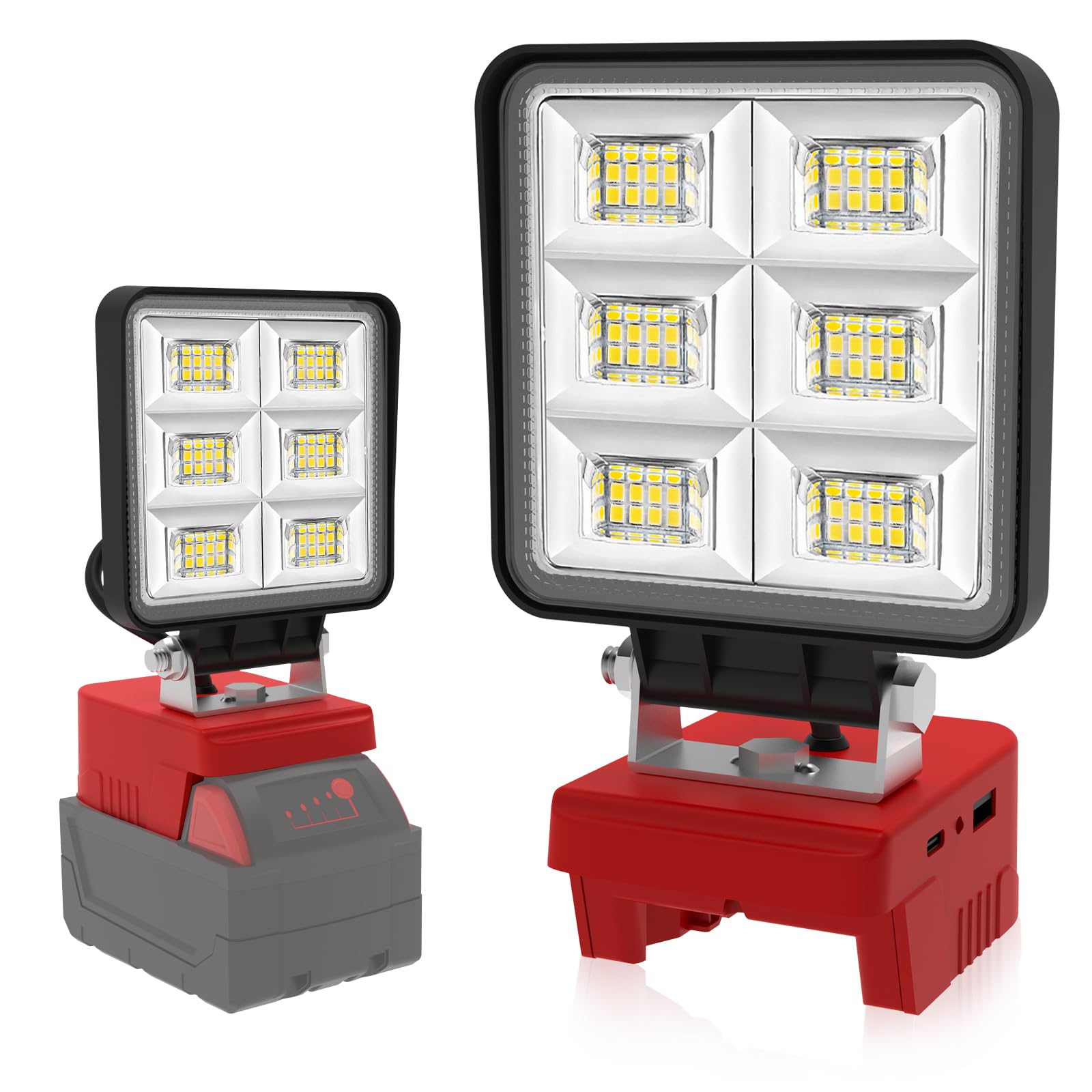 T-SUN 48W LED Work Light for Milwaukee 18V/20V Battery | 5200LM Flood