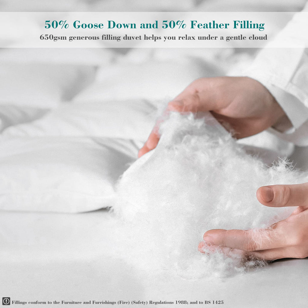 Threads For Bed 13.5 Tog Feather & Down Double Duvet – 100% Cotton Cover