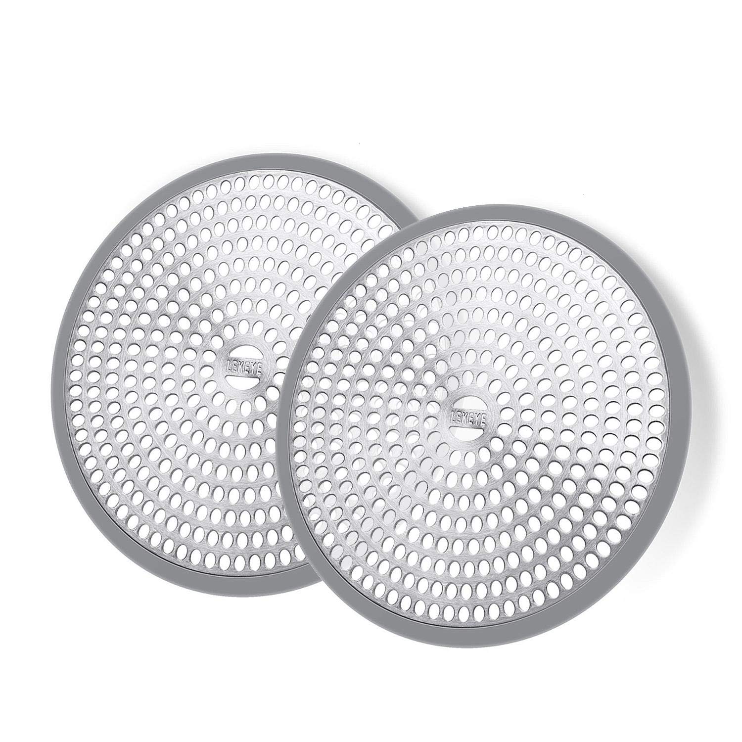 LEKEYE Shower Hair Catcher Drain Protector - Stainless Steel 2 Pack