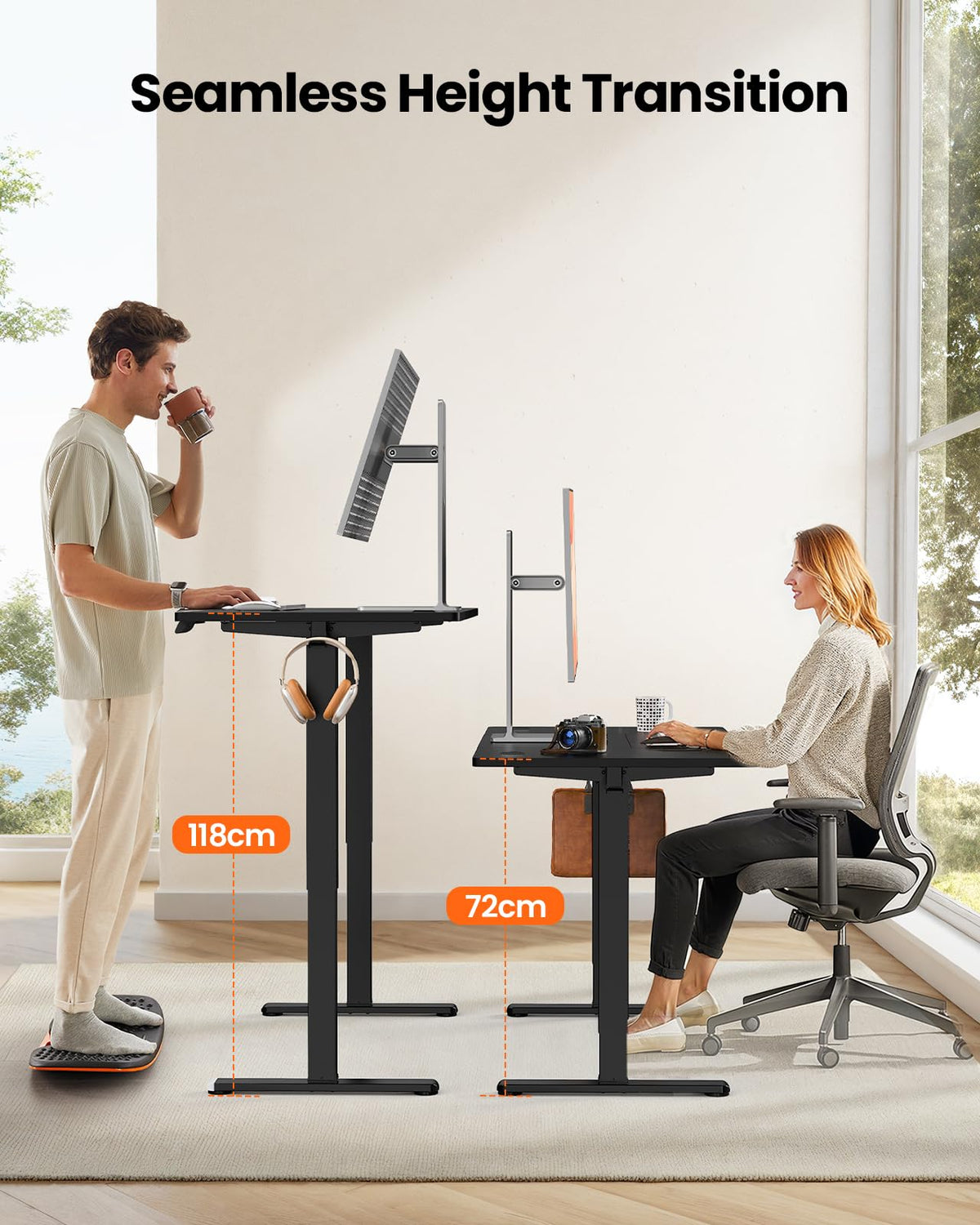 ErGear Electric Standing Desk 120 x 60cm 4 Memory with Splice Board - image 3