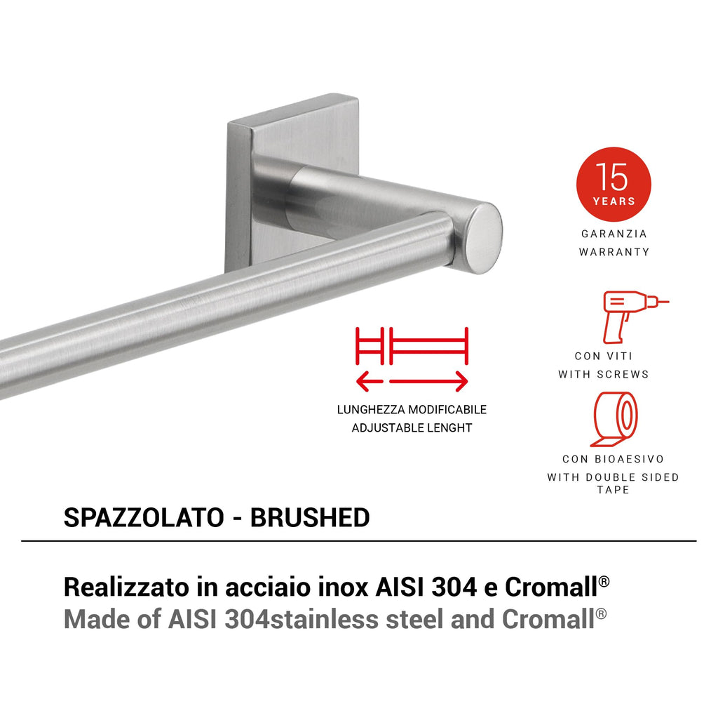 Gedy Fuji Brushed Towel Bar 45 cm - image 2