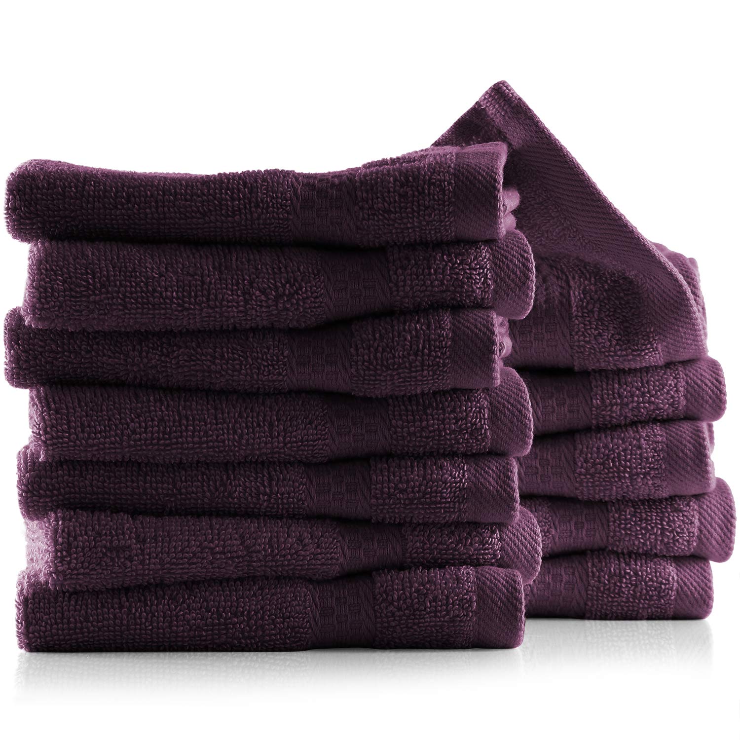 Hearth & Harbor 100% Ring Spun Cotton Washcloths - 12 Pack, 500 GSM
