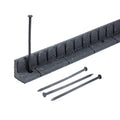 Nicoman Recycled Rubber Lawn Mower Friendly Garden Edging - Grey, 4 Pack
