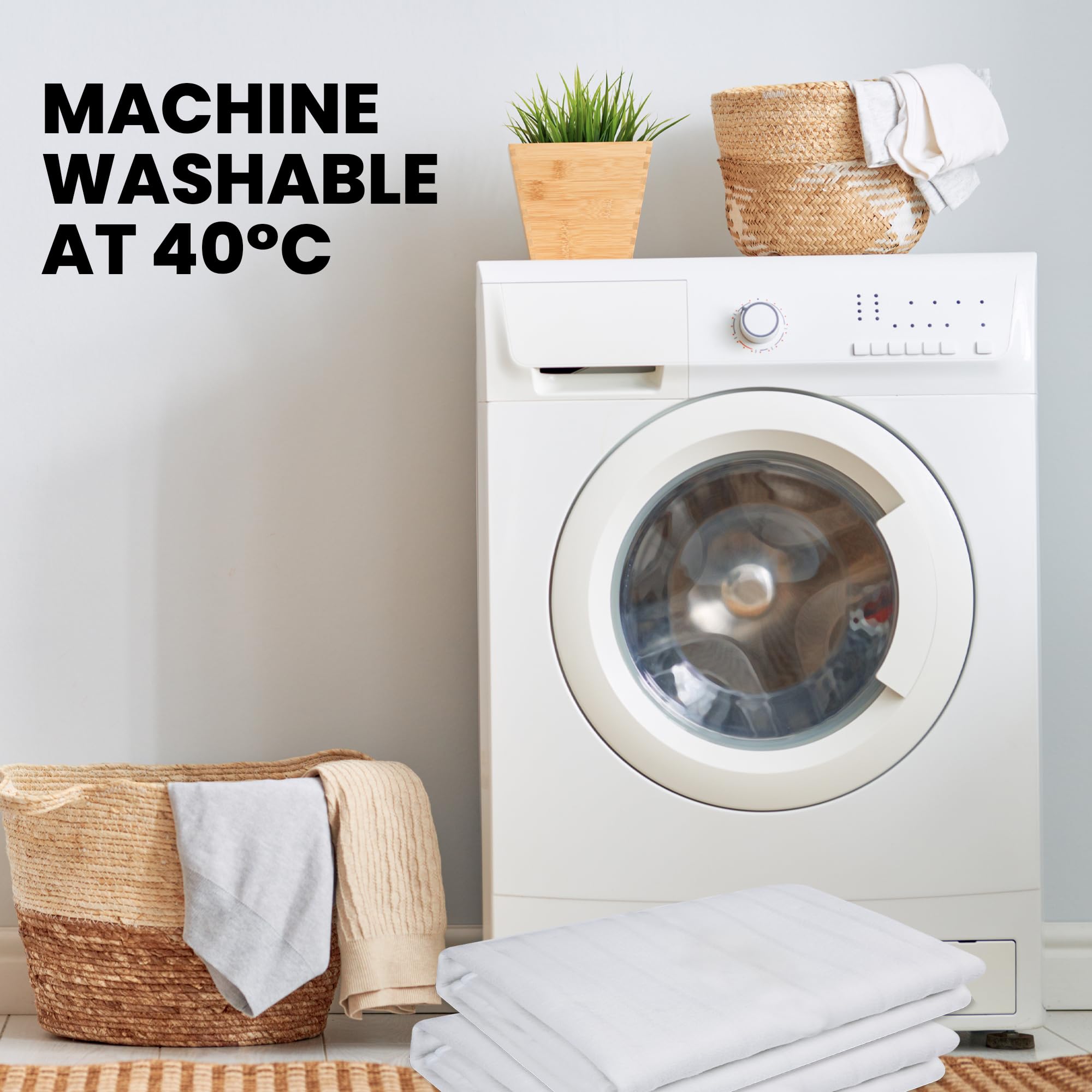 Schallen Electric Heated Blanket – Double Soft Fleece with 3 Heat Settings
