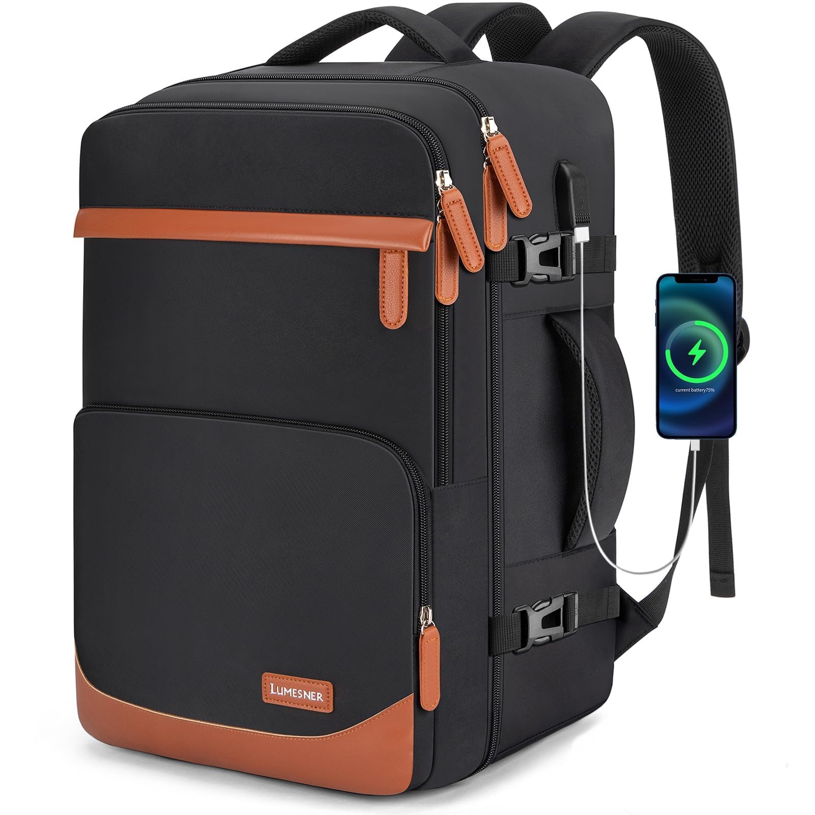 Velaybor 40L Travel Backpack | Water-Resistant Laptop Bag for Men & Women
