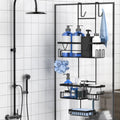 Kegii Hanging Shower Caddy | Black Stainless Steel Over Door Rack