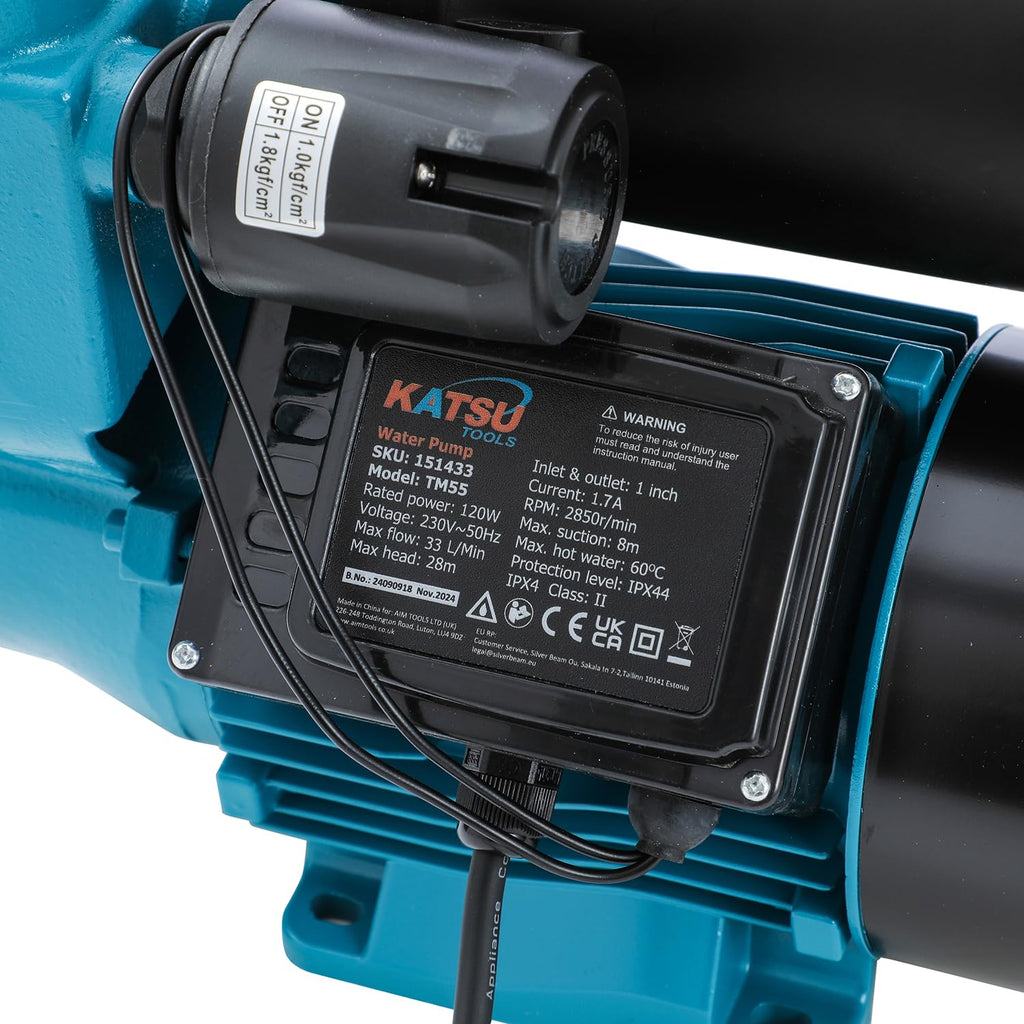 KATSU 150W Automatic Water Booster Pump | Self-Priming Pressure Control